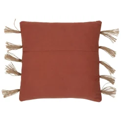 Fabrique de Styles Coussins Et Housses>Housse de coussin en coton et jute 45x45cm - Kolore Terracotta