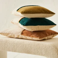 Fabrique de Styles Coussins Et Housses>Housse de coussin en coton et beige 50x30cm - Manarola Marron