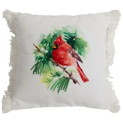 Fabrique de Styles Coussins Et Housses>Housse de coussin en coton 45x45cm - Rouge-Gorge Multicolore