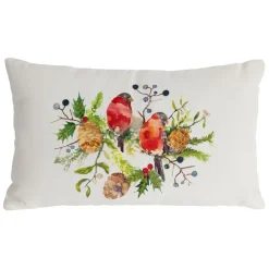 Fabrique de Styles Coussins Et Housses>Housse de coussin en coton 50x30cm - Rouge-Gorge Multicolore