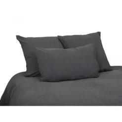 Fabrique de Styles Coussins Et Housses>Housse de coussin en lin granit 55x110cm - Viti Gris