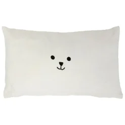 Fabrique de Styles Textiles>Housse de coussin en velours écru 50x30cm - Songes Ecru, Noir