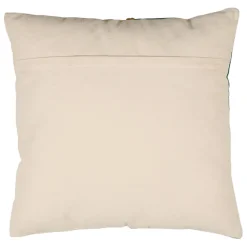 Fabrique de Styles Coussins Et Housses>Housse de coussin en velours coton émeraude et écru 45x45cm - Neo Emeraude