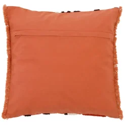 Fabrique de Styles Coussins Et Housses>Housse de coussin eterra terra+indigo 45x45cm coton Terracotta
