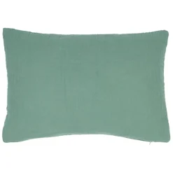 Fabrique de Styles Coussins Et Housses>Housse de coussin famille en gaze de coton 50x35cm Sauge