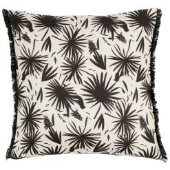 Fabrique de Styles Coussins Et Housses>Housse de coussin feuilles palmier 45x45cm - palmea Noir