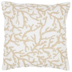 Fabrique de Styles Coussins Et Housses>Housse de coussin motif coreil blanc et beige 45x45cm - estran Blanc, Beige