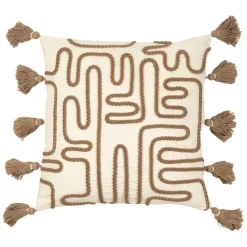 Fabrique de Styles Coussins Et Housses>Housse de coussin motif irrégulier écru et 45x45cm -blue sand Taupe