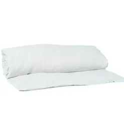 Fabrique de Styles Housses D'édredon>Housse d'édredon en lin et coton 85x200cm - Limy Blanc