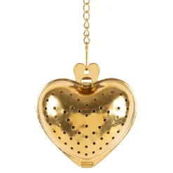 Fabrique de Styles Accessoires Thé Et Café>Infuseur de thé avec chaine en inox - Cœur Doré