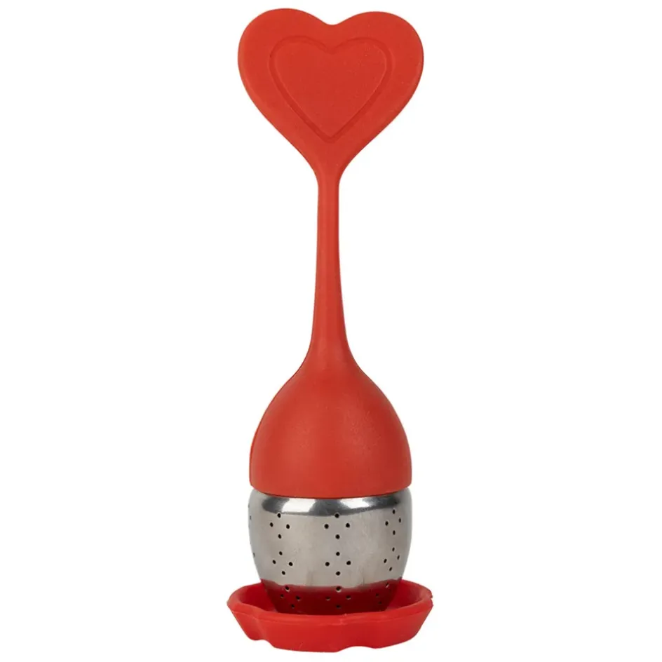 Fabrique de Styles Accessoires Thé Et Café>Infuseur thé en inox - Coeur Rouge