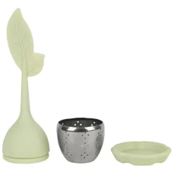 Fabrique de Styles Accessoires Thé Et Café>Infuseur thé en inox - Feuille Vert d'eau