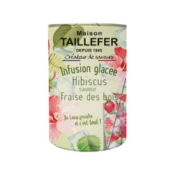 Fabrique de Styles Cafés, Thés Et Infusions>Infusion glacee hibiscus , saveur fraise des bois 100g Rouge