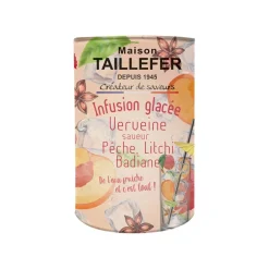 Fabrique de Styles Cafés, Thés Et Infusions>Infusion glacee verveine, badiane, saveurs pêche & litchi 40g Rose