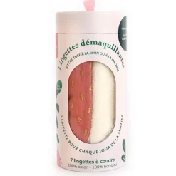 Fabrique de Styles Accessoires Soins>Kit lingettes démaquillantes blush et or x7 Multicolore