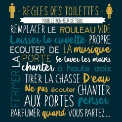 Fabrique de Styles Tableaux Et Toiles>Lambox w regl toilettes 40x40cm g lama noir Multicolore