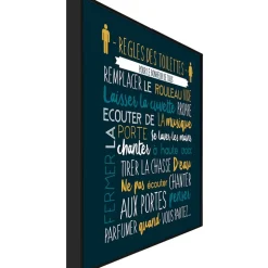 Fabrique de Styles Tableaux Et Toiles>Lambox w regl toilettes 40x40cm g lama noir Multicolore