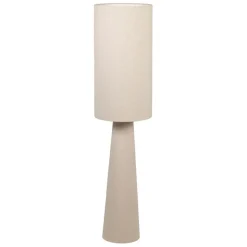 Fabrique de Styles Lampadaires>Lampadaire en coton et fer h130cm - Calypsa Blanc cassé