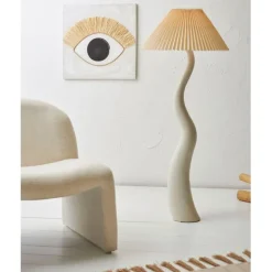 Fabrique de Styles Lampadaires>Lampadaire en céramique h125cm - Aurore Blanc