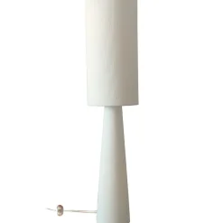 Fabrique de Styles Lampadaires>Lampadaire en velours côtelé H130cm - Saturne Blanc