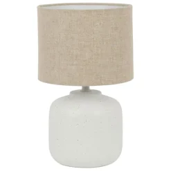 Fabrique de Styles Lampes À Poser>Lampe à poser moucheté en porcelaine -sweet leaves Blanc