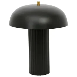 Fabrique de Styles Lampes À Poser>Lampe champignon en fer h36cm - Arty Noir