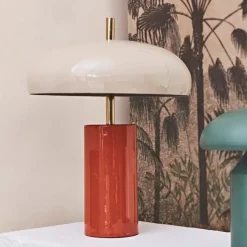 Fabrique de Styles Lampes À Poser>Lampe champignon en fer d30xh40cm - Arty Orange