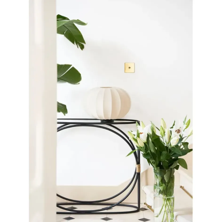 Fabrique de Styles Lampes À Poser>Lampe en coton h28.5cm - Klosen Beige