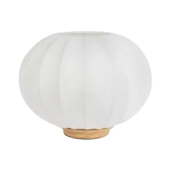 Fabrique de Styles Lampes À Poser>Lampe en coton écru d31xh24cm - Aurore Ecru