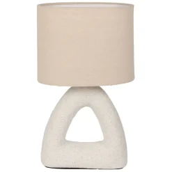 Fabrique de Styles Lampes À Poser>Lampe en céramique et coton h38cm - Organic Blanc