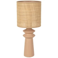 Fabrique de Styles Lampes À Poser>Lampe en céramique et papier naturel et h44cm - Opale Nude