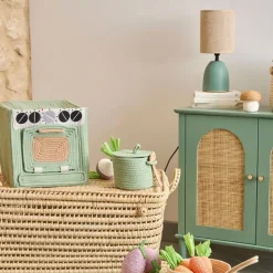 Fabrique de Styles Lampes À Poser>Lampe en céramique et lin naturel - Jadea Sauge