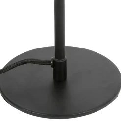 Fabrique de Styles Lampes À Poser>Lampe en fer et coton noir et beige d29xh60cm - Funky Noir, Beige