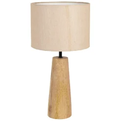 Fabrique de Styles Lampes À Poser>Lampe en manguier et coton h47.5cm - Eterra Naturel