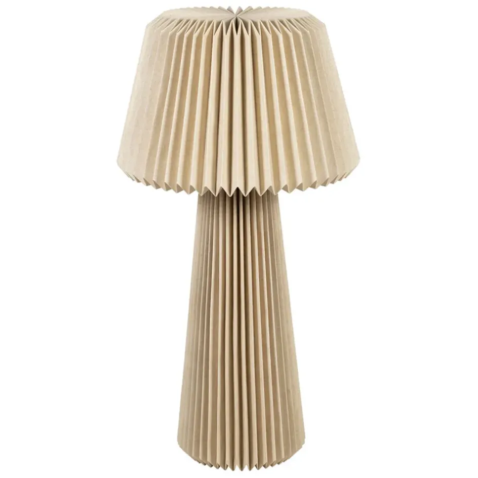 Fabrique de Styles Lampes À Poser>Lampe en papier et lin h94cm - Fontelo Naturel