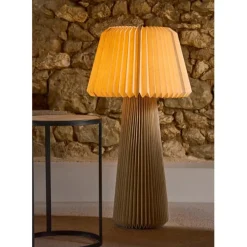 Fabrique de Styles Lampes À Poser>Lampe en papier et lin h94cm - Fontelo Naturel