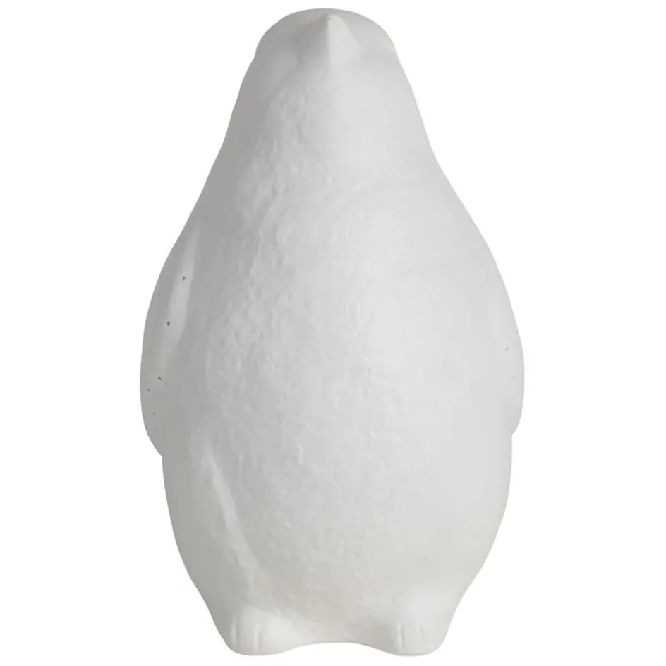 Fabrique de Styles Lampes À Poser>Lampe en porcelaine h25.5cm - Pingouin Blanc