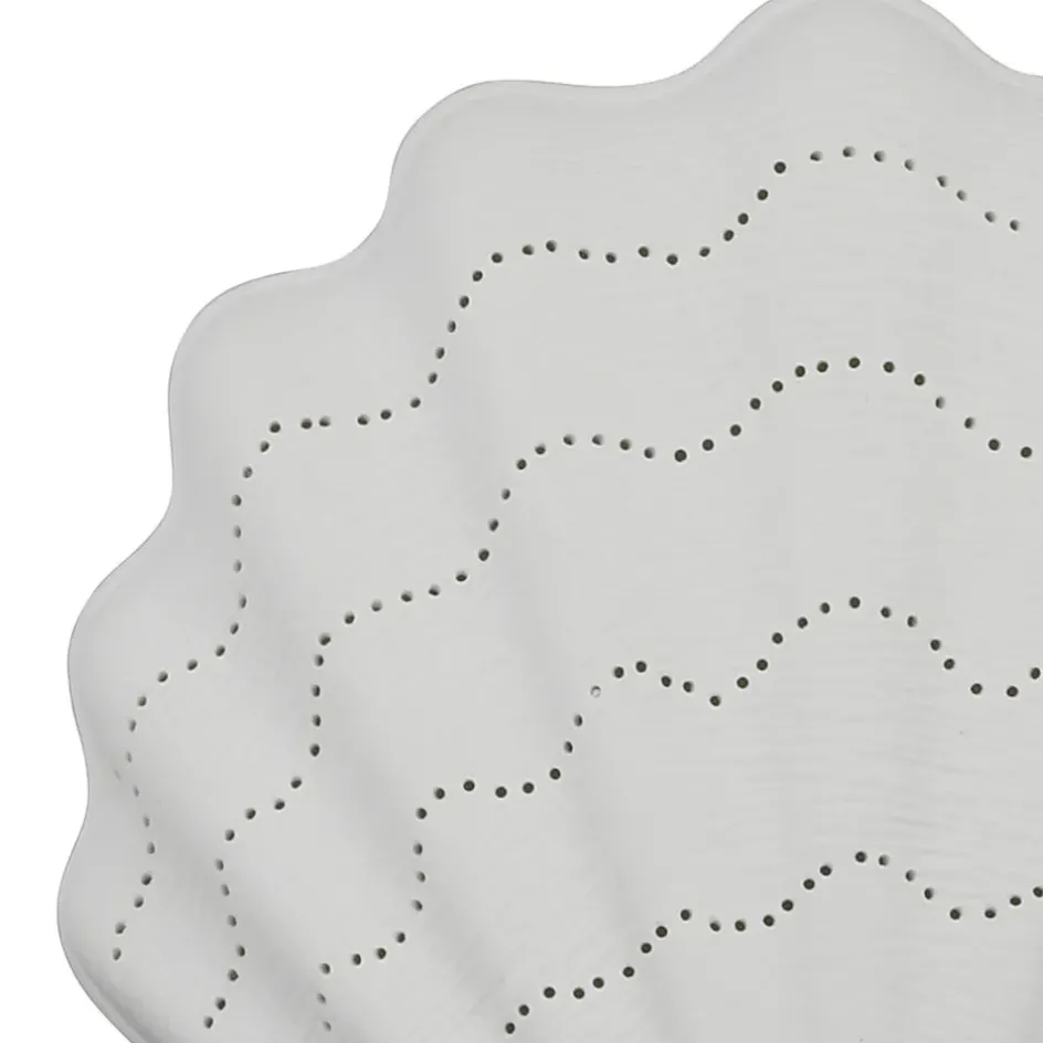 Fabrique de Styles Lampes À Poser>Lampe en porcelaine h21.5cm - Coquillage Blanc