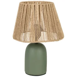 Fabrique de Styles Lampes À Poser>Lampe en terre cuite émeraude mate et naturel h32cm - Nira Emeraude