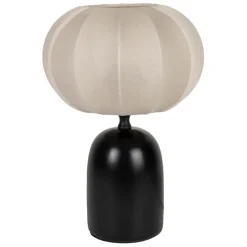 Fabrique de Styles Lampes À Poser>Lampe en terre cuite noir et beige h29cm - Klosen Noir, Beige