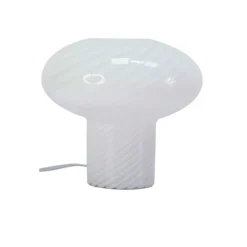 Fabrique de Styles Lampes À Poser>Lampe en verre spirale h18cm - Solene Blanc