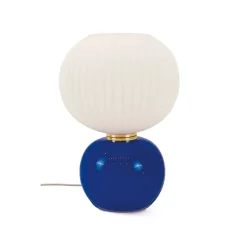 Fabrique de Styles Lampes À Poser>Lampe en verre h28cm - Adonis Bleu