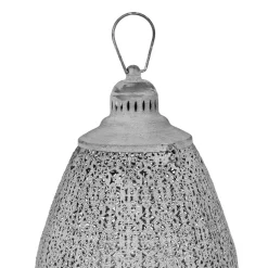 Fabrique de Styles Photophores, Bougeoirs Et Lanternes>Lanterne orient e en fer et verre Gris