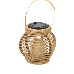 Fabrique de Styles Luminaires|Jardin>Lanterne solaire effet bougie h15cm Naturel