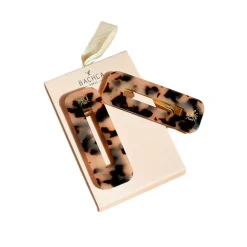 Fabrique de Styles Accessoires Mode>Lot de 2 barrettes écaille Naturel, Noir