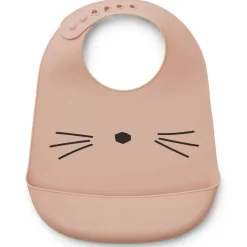 Fabrique de Styles Accessoires Repas>Lot de 2 bavoirs en silicone tilda chat Rose