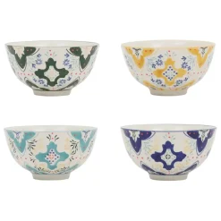 Fabrique de Styles Bols Et Coupelles>Lot de 4 bols en grès 30cm - Azulejo Multicolore