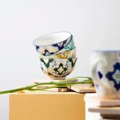 Fabrique de Styles Bols Et Coupelles>Lot de 4 bols en grès 30cm - Azulejo Multicolore