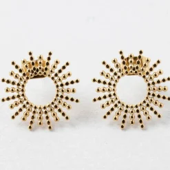 Fabrique de Styles Bijoux Fantaisie>Lot de 2 boucles d'oreille soleil h10mm Doré