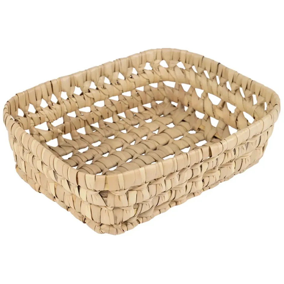Fabrique de Styles Paniers Et Corbeilles>Lot de 2 corbeilles en feuille de palmier 25x20xh10cm - Beezz Naturel